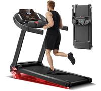 Folding Treadmill with 16% Adjustable Incline, 2.5HP Quiet Brushless Motor, 265LBS Capacity, 12KM/H Foldable Walking Running Treadmills Machine