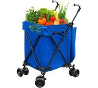 Folding Trolley Cart with Wheels - Lightweight & Perfect for Carrying Crates Boo rden Supplies - Ideal for Colle Students & Outdoor Activities