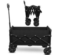 Folding Trolley Rolling Cart with All-Terrain Wheels and Telescoping Handle for Baggage Hauling and Shopping and Outdoor Sports 200LBS and 70L Load Capacity