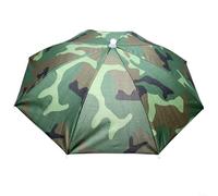Folding Umbrella Hat, Portable Fisherman Cap With Steel Wire Frame, Hands-Free Sun Rain Shield For Fishing Hiking Gardening(B)