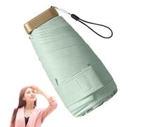 Folding Umbrella - Six-Fold Compact Portable, Handheld Sun Protection | Handheld Rainproof Shade Umbrella with Black Glue Sunscreen Coating, Reduce Heat Anti-Uvand Rain Travel Umbrella for Women Men