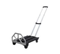 Folding Utility Cart with Safety Rails and Tow Bars Multifunctional Household Trolley & Portable Platform Hand Truck for Easy Transport
