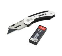 Folding Utility Knife & Blades - 60 x 19 x 0.6-1 Pack