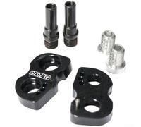 Folding V Brake Adapter, 22mm Brake Post Extender with 10mm Mounting Hole Converter for 406 to 451 Wheel Upgrade, 14 to 16 Inch and 16 to 18 Inch Conversion, Aluminium Alloy(Black)