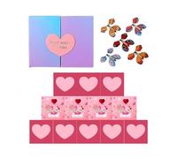 Folding Valentine Bouncing Box | Birthday Supplies - Red Envelope Bouncing Box | for Partners Wives Husbands Birthday Proposal Graduation Wedding Commemoration