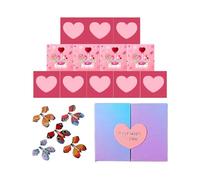 Folding Valentine Bouncing Box,Valentine's Day Supplies,Bounce Red Envelope Box | for Birthday Proposal Confession Graduation Partners Boyfriends Girlfriends Wives Husbands