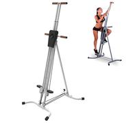 Folding Vertical Stepper, Portable Fitness Machine, Easy Assembly, Adjustable Steps, Aerobic Handles and Pedals for Home Workouts