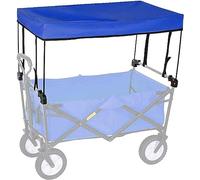 Folding Wagon Canopy Cover - Portable Trolley Cart Accessories with Collapsible Hand Push for Outdoor Garden Use, Awning Canopy Included