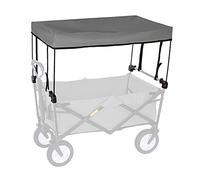 Folding Wagon Canopy Cover - Portable Trolley Cart Accessories with Collapsible Hand Push for Outdoor Garden Use - Includes Awning Canopy