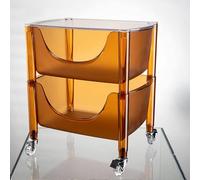 Folding Wagon Cart with Silent Universal Wheels 360° Acrylic Rolling Cart for Spacious Kitchen & Bedroom Storage Portable & Stylish Design