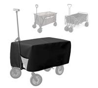 Folding Wagon Cover For Outdoor Use, 420D Oxford Fabric Tarp For Cart, Water-Resistant Garden Trolley Protector, Heavy Dust Guard For Carts