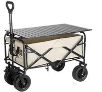 Folding Wagon Outdoor Folding Utility Wagon Folding Wagon Cart Utility Garden Trolley Portable Rolling Shopping Trolley Beach Cart(A)
