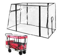 Folding Wagon Rain Cover Clear, Collapsible Garden Camping Trolley Cart Cover (Trolley Not Included)