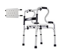 Folding Walker Bariatric Heavy-Duty,Aluminum Alloy Rehabilitation Auxiliary Walking e Elderly Walking Aid Height Adjustable (A) Decoration