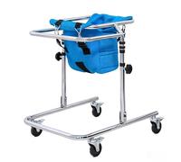 Folding Walker for Children 31.5-47.2in, Kids Walking Frame with Wheels and Seat, Adjustable Standing Mobile Rollator for Cerebral Palsy Rehabilitation and Improved Mobility Aid