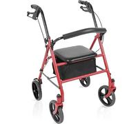 Folding Walker for Elderly with Seat Wheels 20 cm Special Curbs Brakes Dortomedical®
