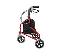 Folding Walker for Seniors，Adjustable Upright Elderly Recovery Crutch Rollator Walker， Limited Mobility Aid with Bag & Basket for Indoor and Outdoor Use Interesting