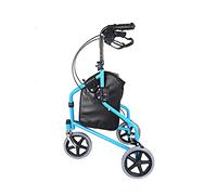 Folding Walker for Seniors,Adjustable Upright Elderly Recovery Crutch Rollator Walker, Limited Mobility Aid with Bag & Basket for Indoor and Outdoor Use Interesting