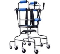 Folding Walker for Seniors, Standing Frame with 8 Wheels, Stroke & Hemiplegia Rehabilitation Aid, Rolling Walker for Disabled & Elderly Mobility Support,