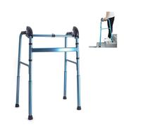 Folding Walker Without Wheels, Lightweight Aluminum Frame, Climbing Stairs Mobility Aid for Seniors