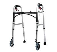 Folding Walkers with Wheels Aluminum Rollator Walker for Seniors and Adults Standing Rehabilitation Adjustable Height(Color1)