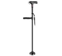 Folding Walking Cane with LED Light, Adjustable Collapsible Standing Canes with SOS Alarm, Pivoting Non Slip Quad Base, Heavy Duty Walking Sticks for Seniors Adults