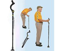 Folding Walking Cane Women Men Posture Walking Stick 10 Height Adjustment Portable Lightweight Non Slip Crutches Elderly Ladies Hiking/Trekking Pole/Travel/Home