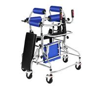 Folding Walking Frame, Baby Walker with Wheels, Walker for Children, Rehabilitation Standing Frame, Height Adjustable Standing Frame with Cushion (Color : B, Size : 100-150CM) (A 100150CM)