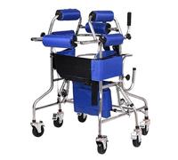 Folding Walking Frame, Baby Walker with Wheels, Walker for Children, Rehabilitation Standing Frame, Height Adjustable Standing Frame with Cushion (Color : B)