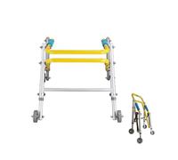 Folding Walking Frame for Children, Height Adjustable 4-Wheel Stand Training Walker, Children Standing Walking Aid for Pediatric Disabled Injured Rehabilitation(Medium)