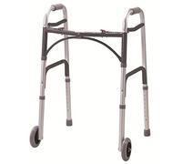 Folding Walking Frame with Wheels Lightweight Walking Zimmer Frame