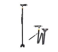 Folding Walking Sticks Lightweight Portable Aluminum Alloy Lighted Height Adjustable Non-Slip Four-Foot Comfy Grip Sticks Interesting