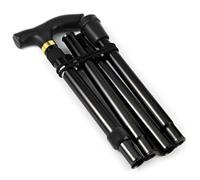 Folding Walking Sticks Unisex - Support Upto150Kg Weight and 3 Adjustable Sizes According to User Height - NonSlip Walking Cane Rubber Base Strong Anti Fatigue Handle - Foldable Fit in Carry Bag