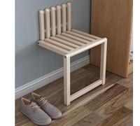 Folding Wall Chair - Solid Wood, Adjustable Height 35/42cm, 150kg Load Capacity, Sturdy Shoe Change Stool for Entryway, Space-Saving Design