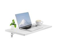 Folding Wall Desk - Space-Saving Wall-Mounted Table for Dining, Laptop, Study in Balcony, Bedroom, Bathroom, Kitchen - Compact White Design (27.56x15.75in)