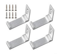 Folding Wall Hooks, 4-Pack Heavy Duty Aluminum Alloy, Space-Saving Invisible Design for Clothes and Utensils, Rust Resistant Hanger for Home and Office Organization(Silver)