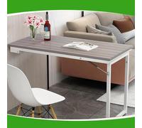 Folding Wall-Mounted Desk & Flip-Up Dining Table - Space-Saving Cact Floating Table for Home Office Kitchen Living Room & Restaurant - Gray (47.2"x23.6")
