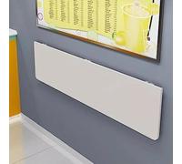 Folding Wall-Mounted Drop-Leaf Bar Table - White Foldable Hanging Workbench Space-Saving Breakfast Bar Versatile Computer Desk for Outdoor & Garage Use