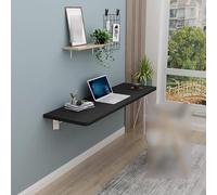 Folding Wall-Mounted Drop-Leaf Table - Black Space-Saving Small Foldable Workbench for Home Office & Laundry L100*W40cm Versatile Hanging Design Perfect for Small Spaces