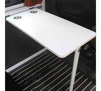 Folding Wall-Mounted RV Dinette Table Adjustable White Steel Brackets Space-Saving Desk for Home Office Bedroom Kitchen - 39x79cm (15x31in)