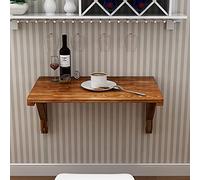 Folding Wall Mounted Table for Kitchen & Office Compact Breakfast Bar & Corner Computer Desk Drop Leaf Workstation Space Saving Design 60x40cm 70x50cm 80x60cm