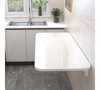 Folding Wall-Mounted Table - Space-Saving Collapsible Desk for Home Office, Study, or Kitchen - Easy Installation and Versatile Design