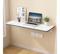 Folding Wall Mounted Table Wooden Wall Mounted Folding Dining Table Folding Wall-Mounted Drop-Leaf Table Space-Saving Laundry Table Floating Countertop For Dining Study Kitchen.