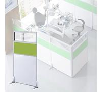 Folding Wall Partition, Mobile Room Divider with Wheels for Office or Classroom, Privacy Screens for Flexible Space Management