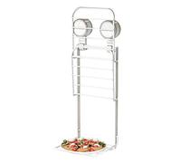 Folding Wall Shelf - 3 Levels Removable Suction Cup | Wall Mount Vegetable Tray - For Indoor Kitchen, Dining Room, Bathroom, Bedroom, Laundry Room, Motorhome and Vehicles