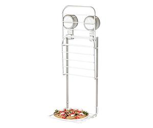 Folding Wall Shelf - 3 Levels Removable Suction Cup | Wall Mount Vegetable Tray - For Indoor Kitchen, Dining Room, Bathroom, Bedroom, Laundry Room, Motorhome and Vehicles
