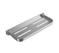 Folding Wall Shelf - Space Saving Shower Shelf No Drilling For Bathroom | Aluminium alloy construction, foldable bathroom shelf, self-adhesive wall shelf for motorhome, caravan, shower and kitchen