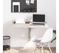 Folding Wall Table Concrete Grey 100 x 60 x 56 cm Wood Material Space-Saving Foldable with Wall Mounting Ideal as a Desk, Dining Table, Side Table, Balcony Table, Camping Table