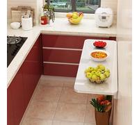 Folding Wall Table Drop Leaf Wall Mounted Desk for Kitchen Dining Laundry & Workstation Space Saving Foldable Table Compact Wall Shelf & Computer Desk