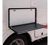 Folding Wall Table, RV Foldable Picnic Table, External Lockable Wall Table Kit, Aluminium Alloy Floating Wall Table for Campervans Motorhomes and Small Space (Color : Svart, Size : 40x45cm/ LWX